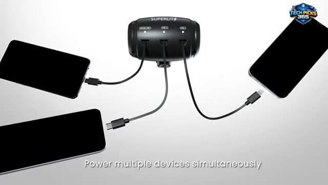 Superlit 3-in-1 Retractable Backseat Car Charger