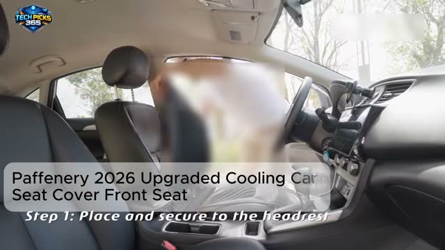Paffenery 2026 Upgraded Cooling Car Seat Cover Front Seat
