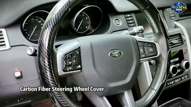 Hiseanllo 3-Piece Carbon Fiber Steering Wheel Cover Set: