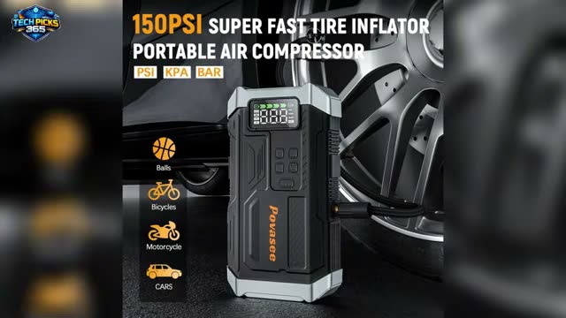 [2026NEW Model] 5000A Jump Starter with Air Compressor