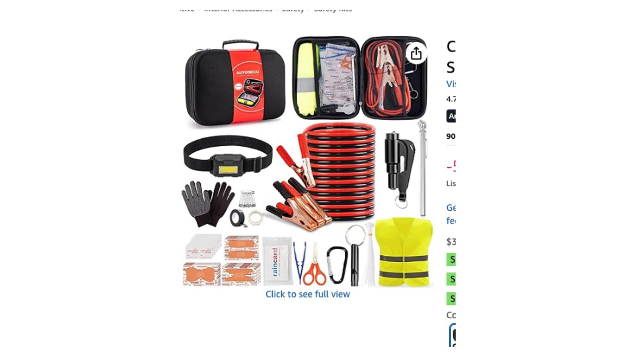 AUTODECO Car Roadside Emergency Kit (84 pcs)