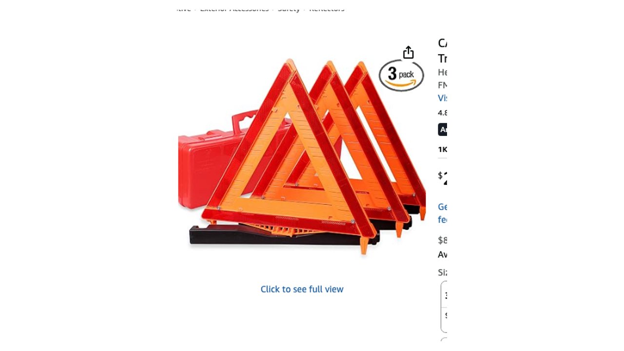 CARTMAN DOT Warning Triangles (3-Pack)