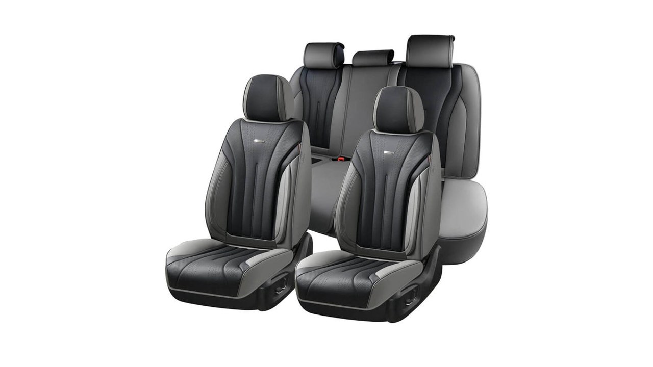 Coverado 5-Seat Full Set Nappa Leather Seat Covers (Black)