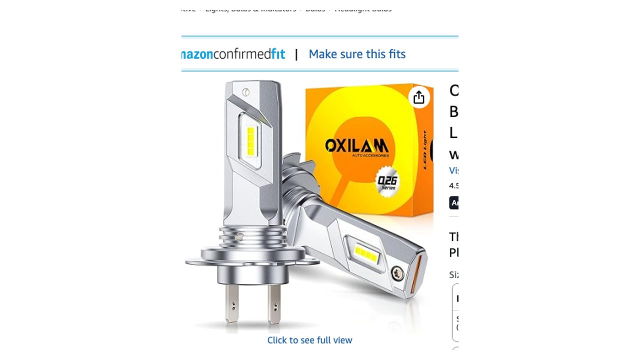 OXILAM Q26 H7 LED Bulbs